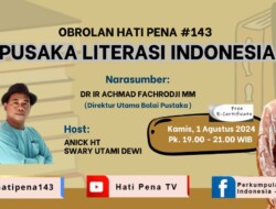 SATUPENA Hadirkan Direktur Utama Balai Pustaka Achmad Fachrodji di Diskusi Tentang Pusaka Literasi